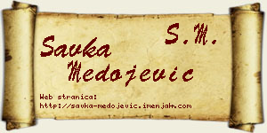 Savka Medojević vizit kartica